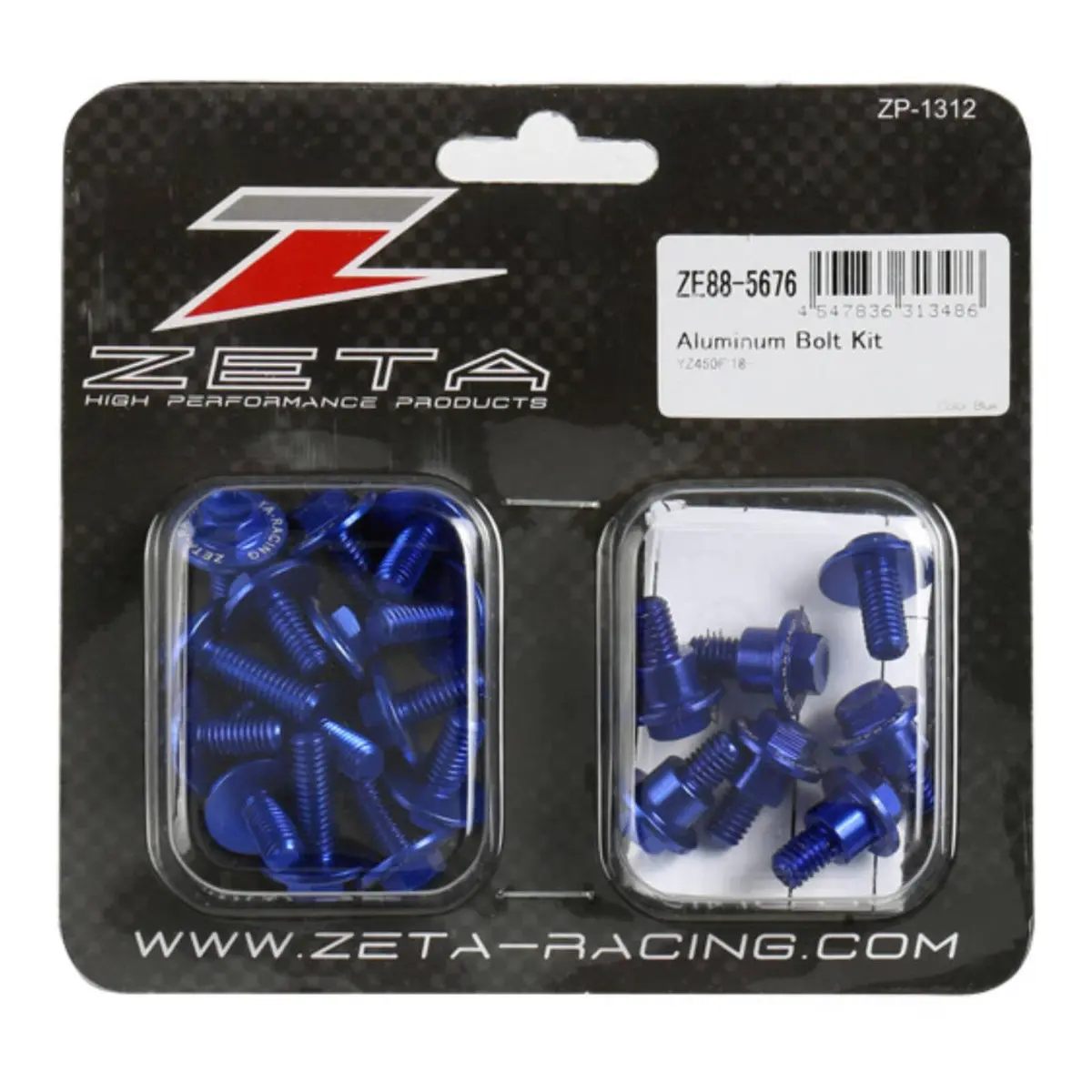 Zeta Aluminum Bolt Set Plastics Yamaha Yz450f '18- 21 Pcs - Blue 1