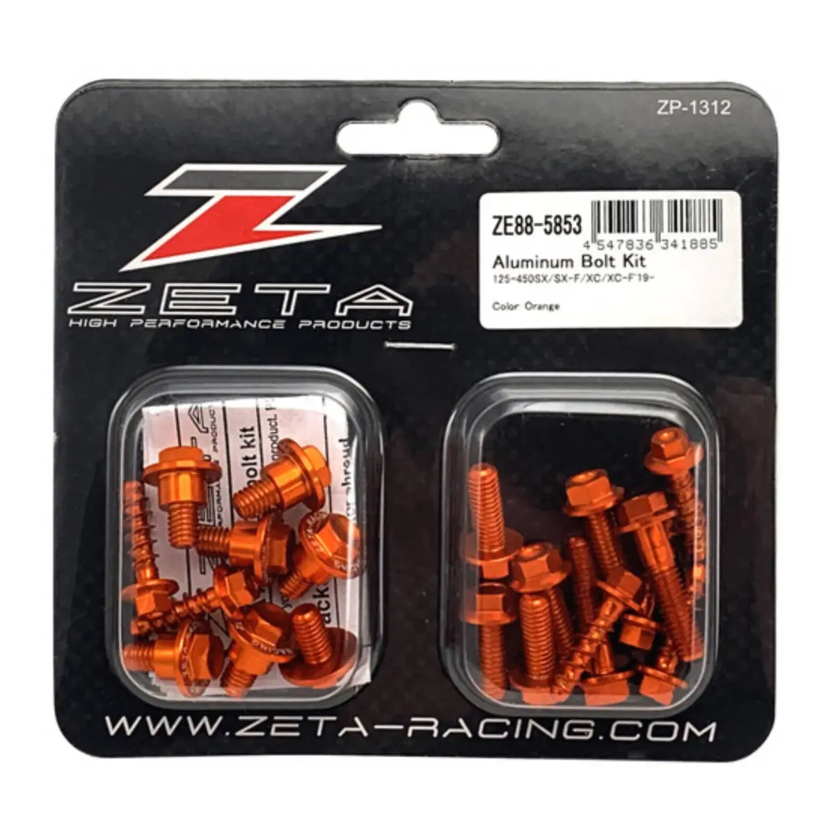 Zeta Aluminum Bolt Set Plastics Ktm Sx/Sxf '19- Orange 1