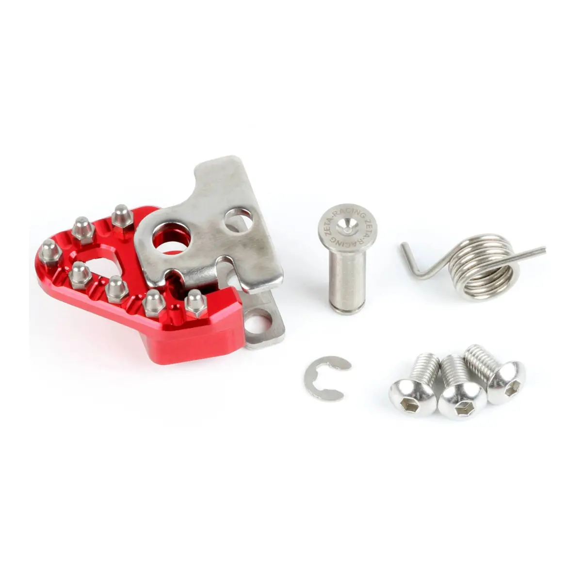 Zeta Trigger Brake Pedal Replacement Tip Set Red 1