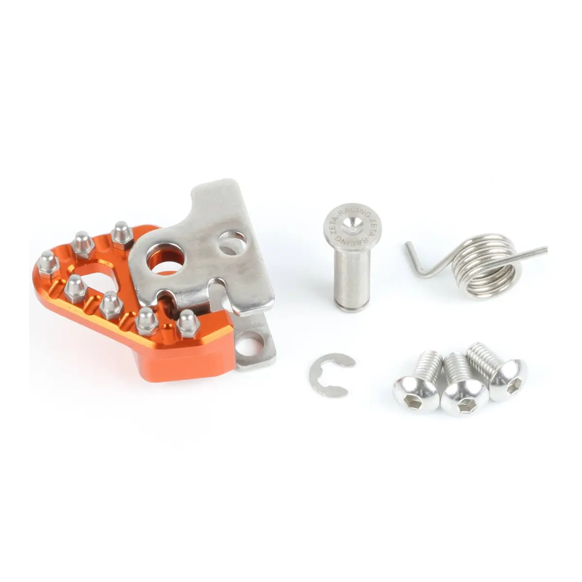 Zeta Trigger Brake Pedal Replacement Tip Set Orange 1