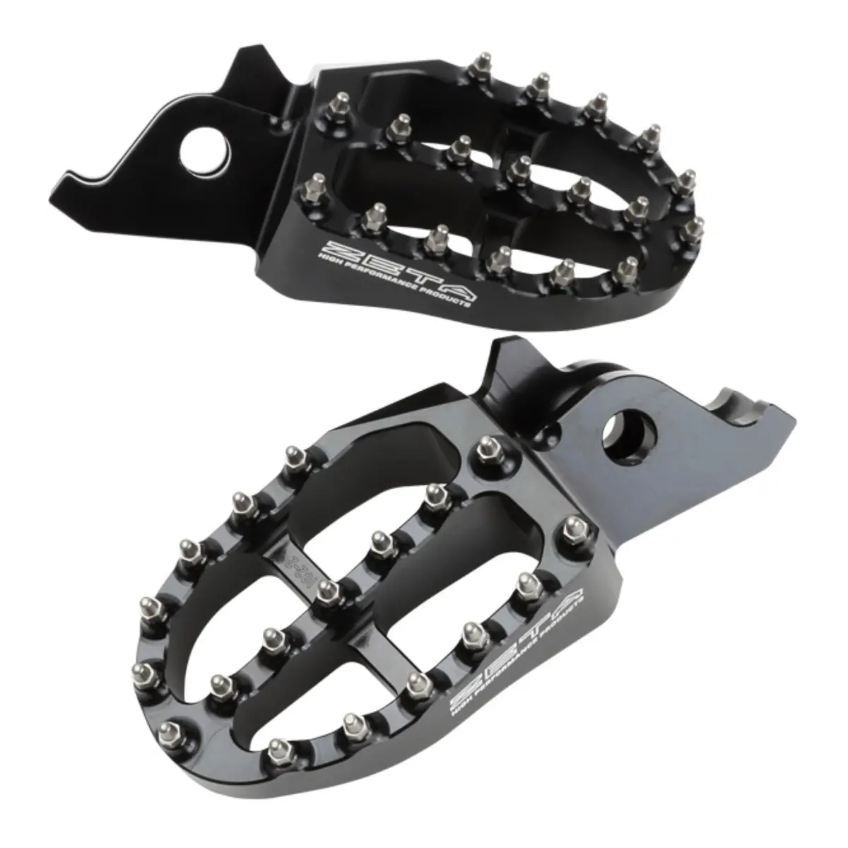 Zeta Aluminium Footpegs Kx250f/450F - Black 1