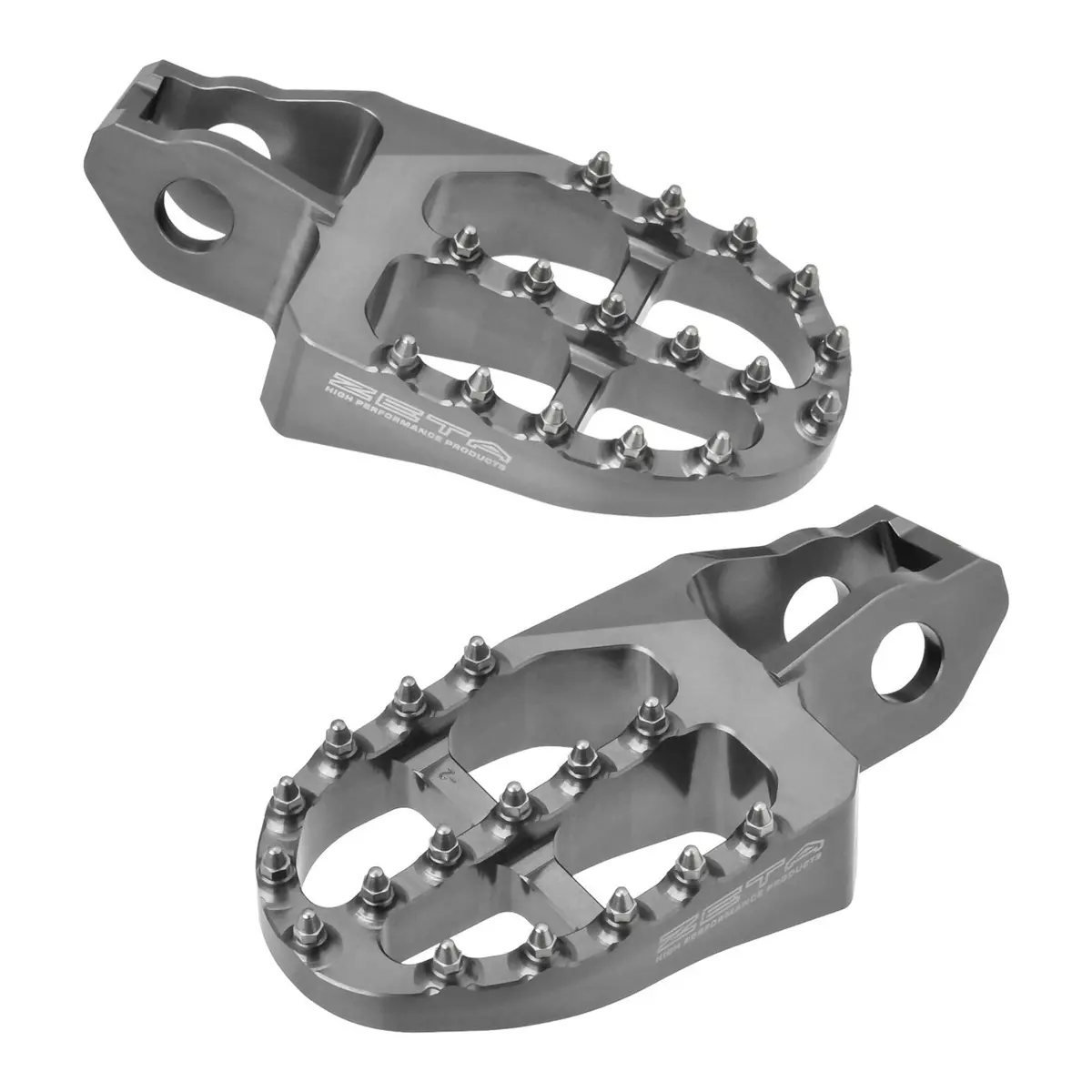 Zeta Aluminium Footpegs Stark Varg - Titanium Colour 1