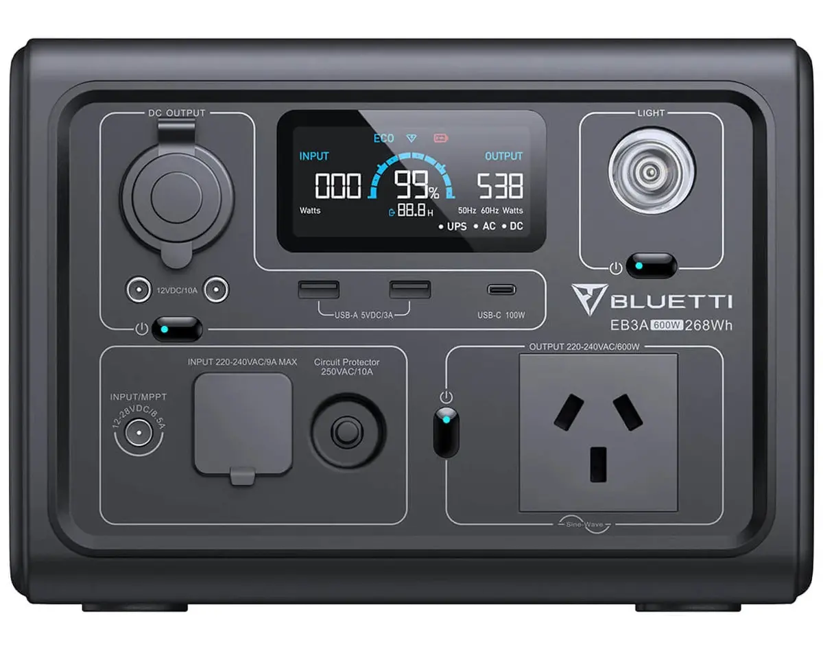 Bluetti Eb3a Portable Power Station | 600W (1200W Surge) 268Wh 1