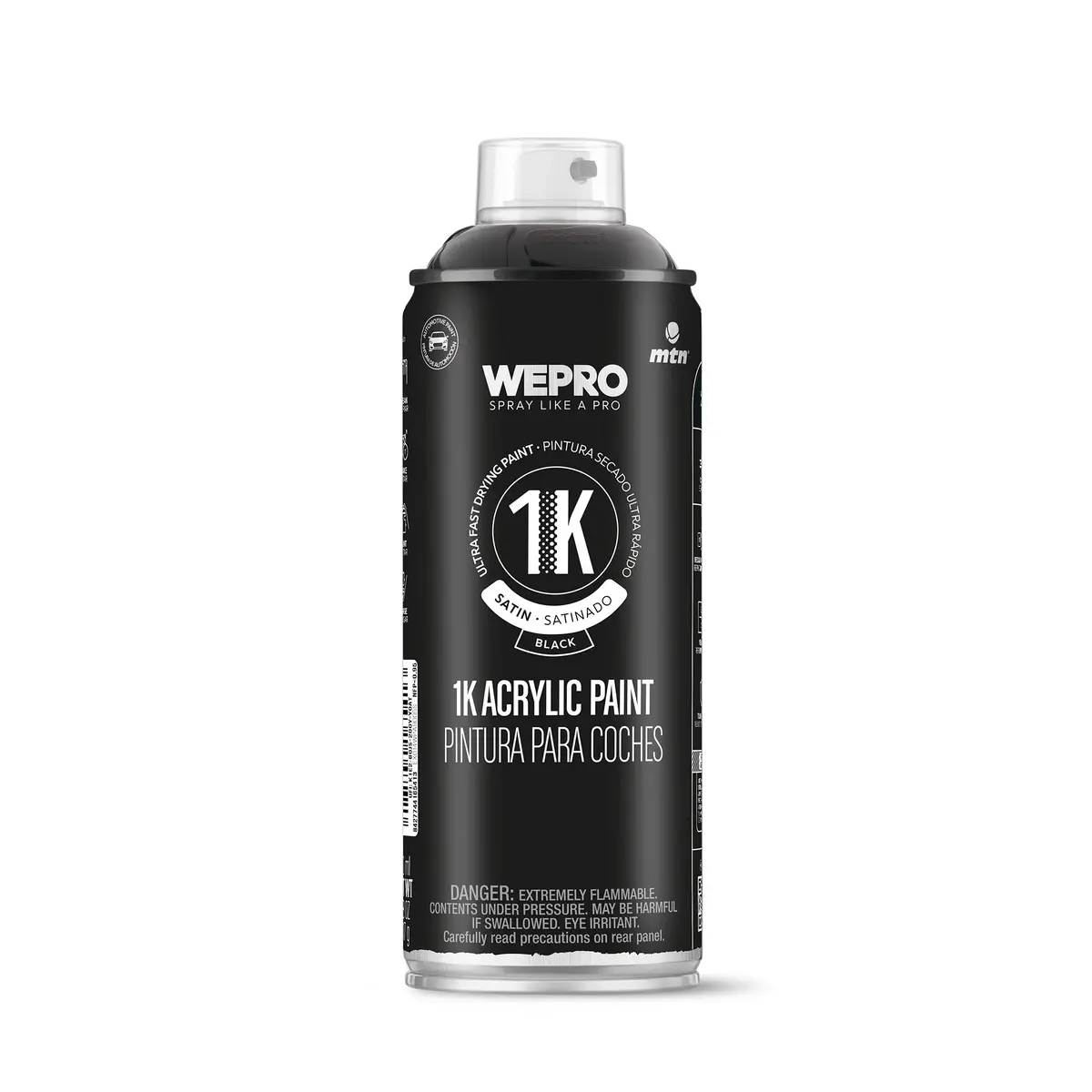Mtn Wepro 1K Acrylic Paint - Black Satin 400Ml 1