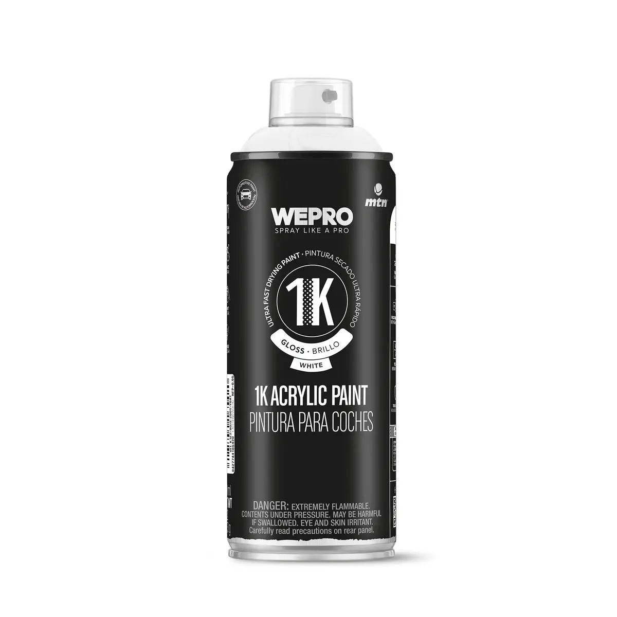 Mtn Wepro 1K Acrylic Paint - White Gloss 400Ml 1