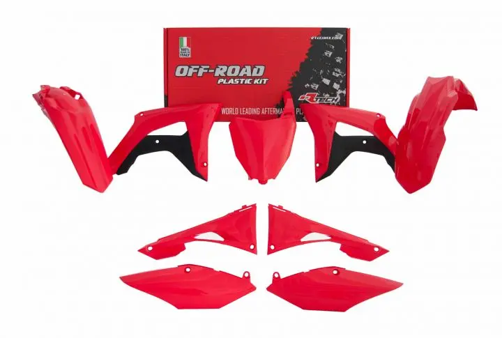 Plastics Kit Rtech 6 Piece Red Black Honda Crf250r 19-21 Crf450r 19-20 1