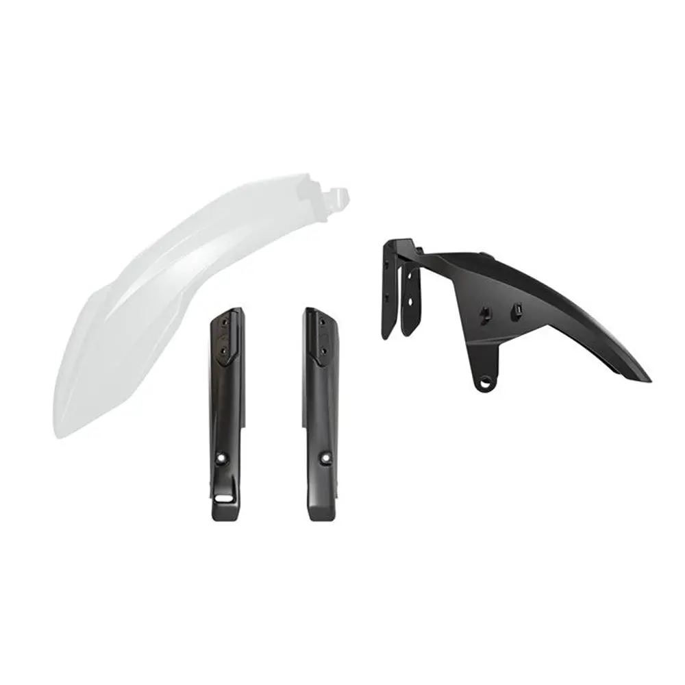 Plastics Rtech 3 Piece Front Fender & Fork White Black Yamaha Xt700z Tenere 19-On 1