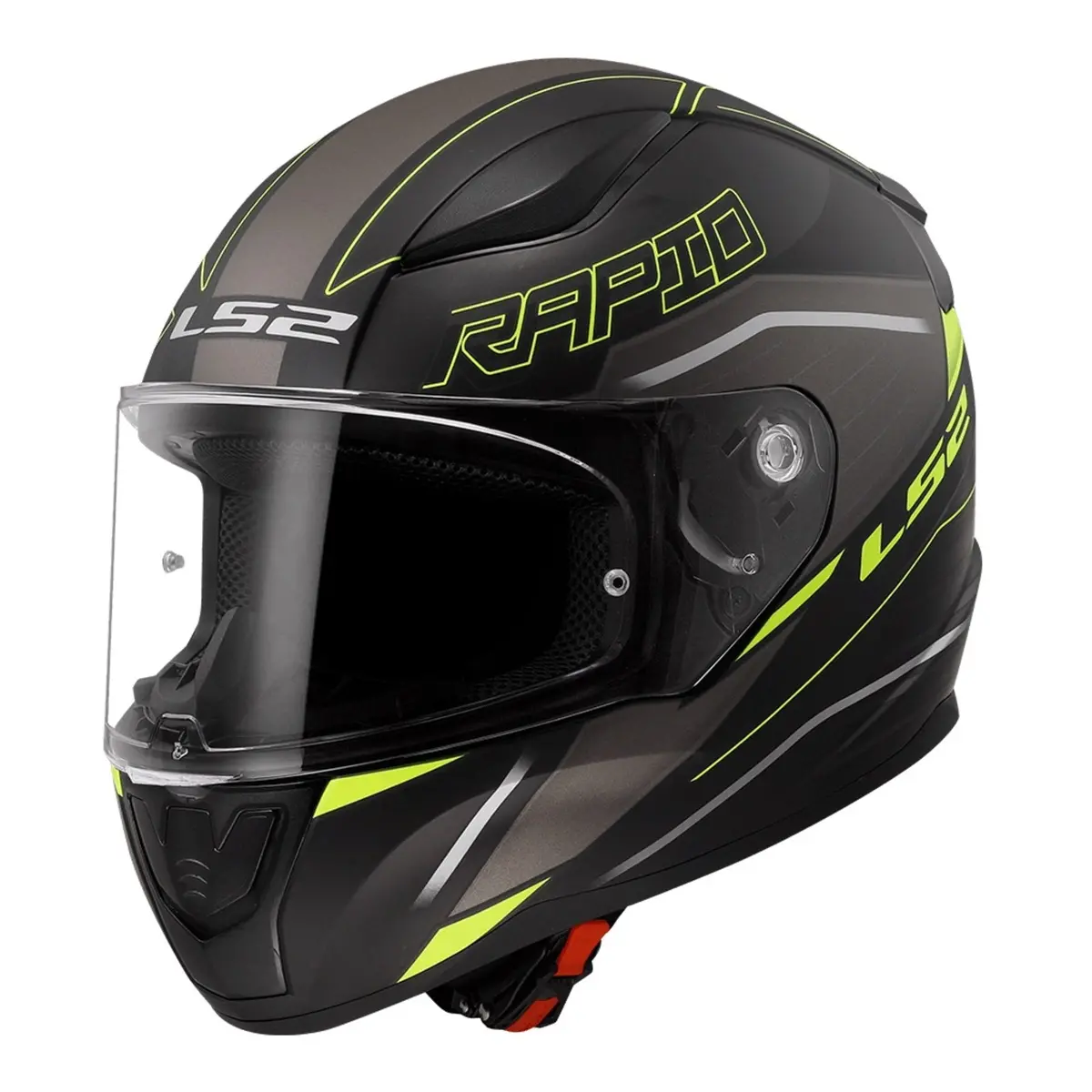 Ls2 Ff353 Rapid Ii Helmet Rokku - Matte Black / Hi-Vis Yellow 1