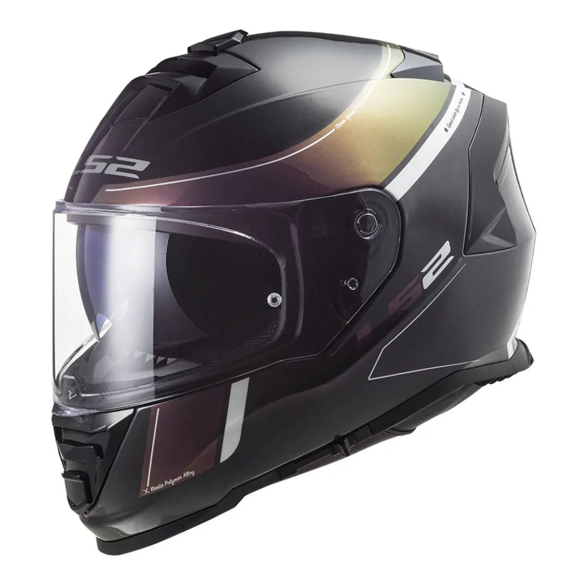 Ls2 Ff800 Storm Ii Velvet Helmets - Black / Rainbow 1