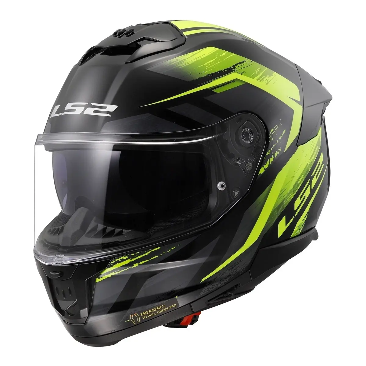 Ls2 Ff808 Stream Ii Fury - Black / Hi-Vis Yellow 06 1