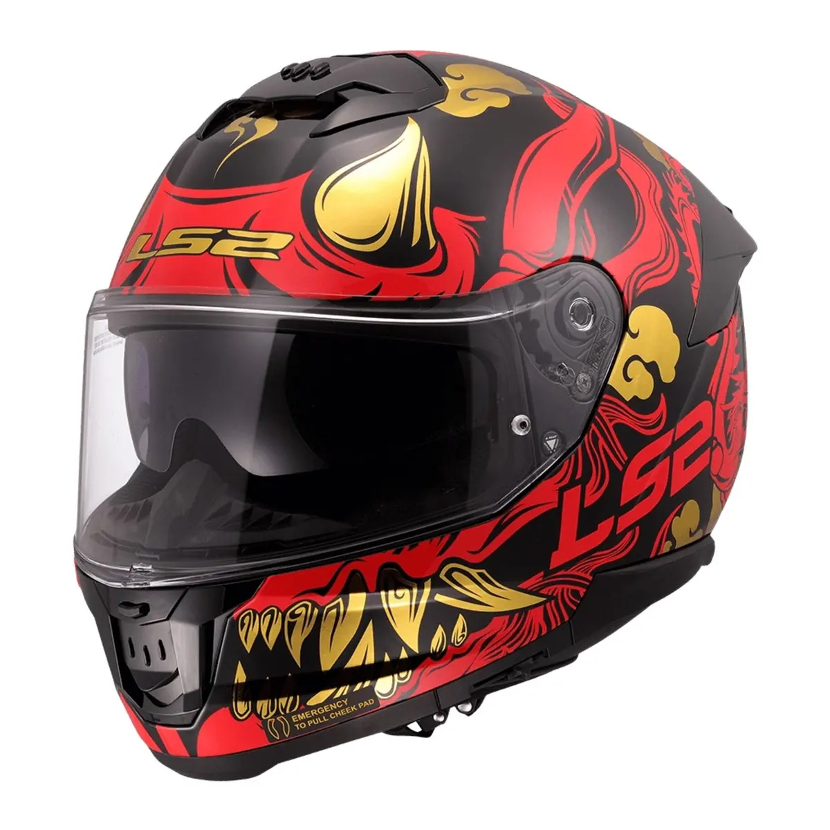 Ls2 Ff808 Stream Ii Helmet Drako - Black / Red 06 1