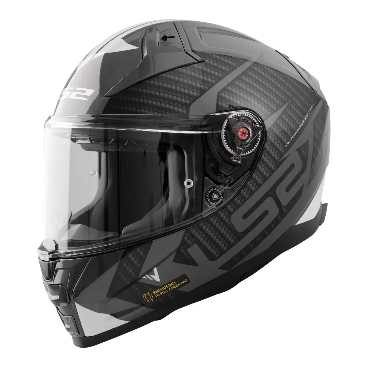 Ls2 Ff811 Vector Ii Splitter Helmets - Gloss Black / White 06 1