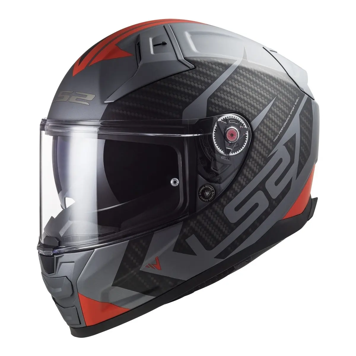 Ls2 Ff811 Vector Ii Splitter Helmets - Matte Titanium / Red 1