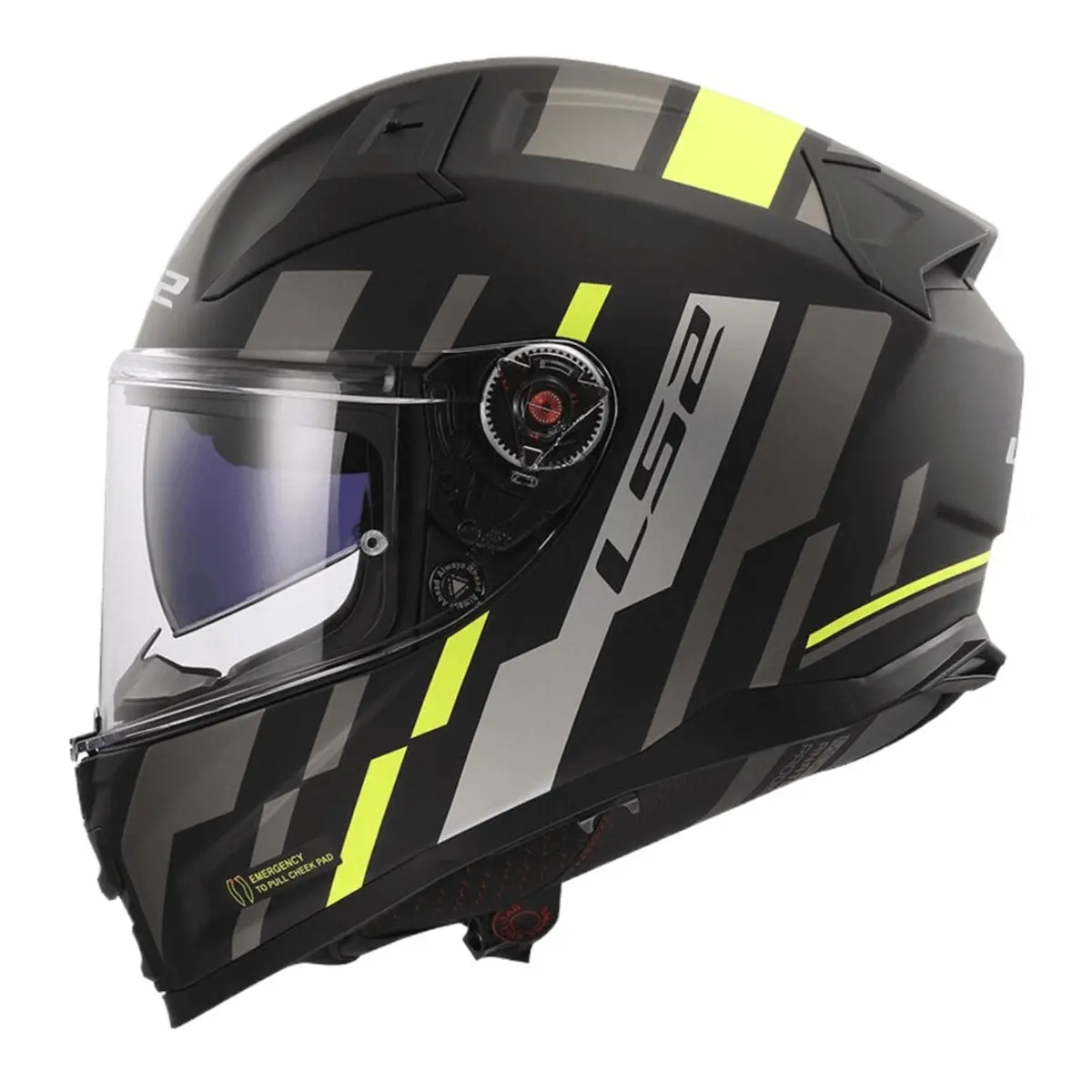Ls2 Ff811 Vector Ii Helmet Tron - Matte Black / Hi-Vis Yellow 1