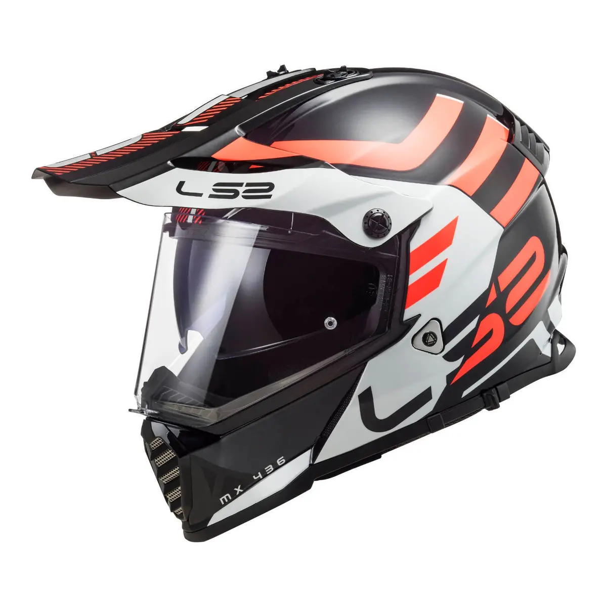 Ls2 Mx436 Pioneer Evo Adventurer Helmet - Black / White 1