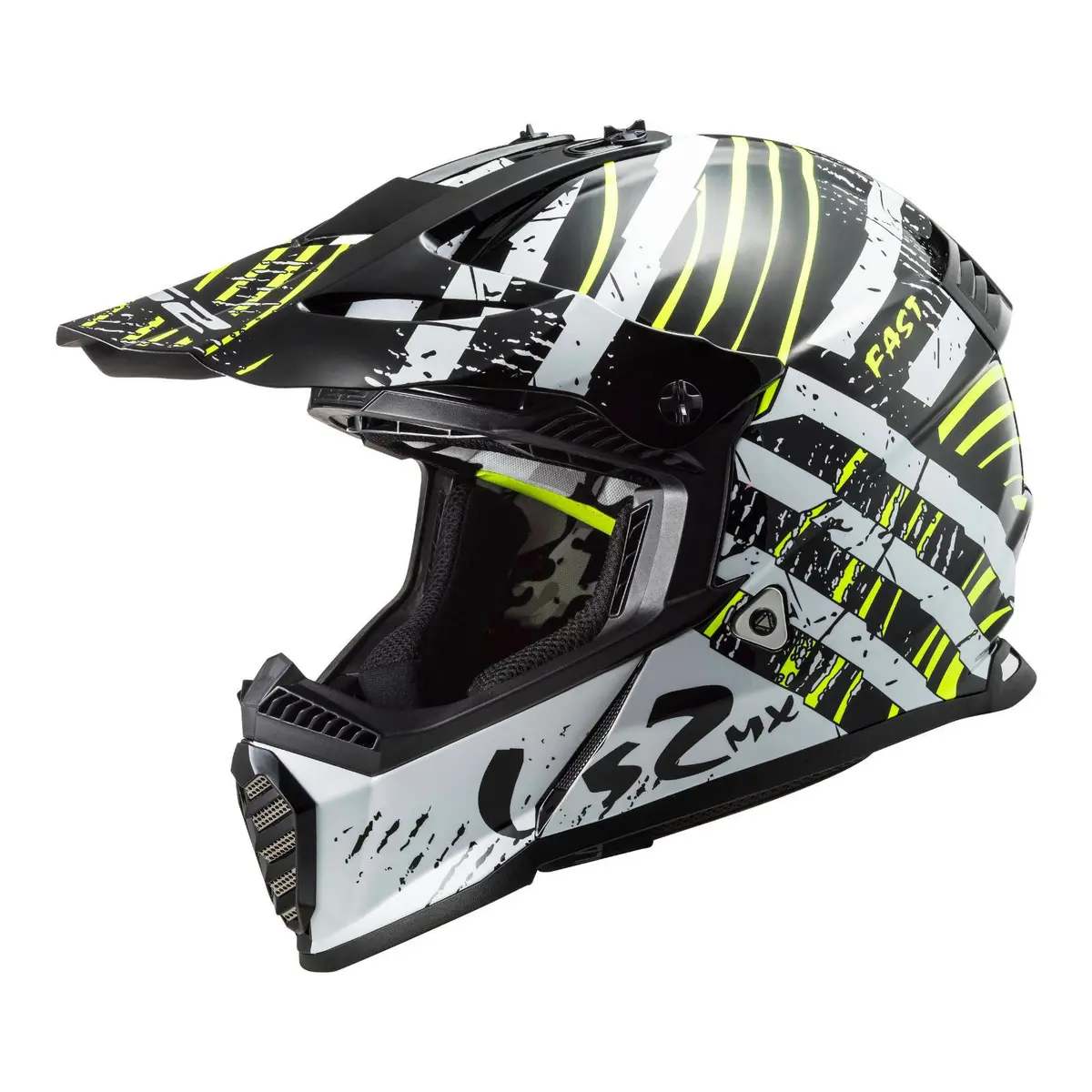 Ls2 Mx437 Fast Evo Verve Helmet - Black / White 1