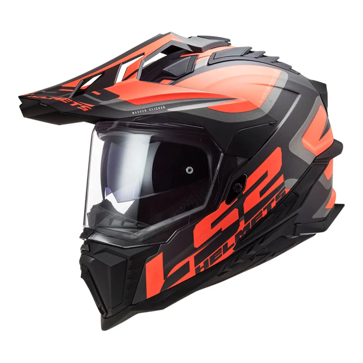 Ls2 Mx701 Explorer Alter Helmet - Matte Black / Orange 1
