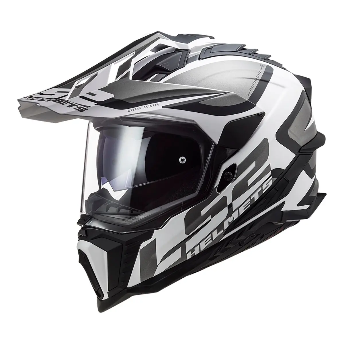 Ls2 Mx701 Explorer Alter Helmet - Matte Black / White (Xs) 1