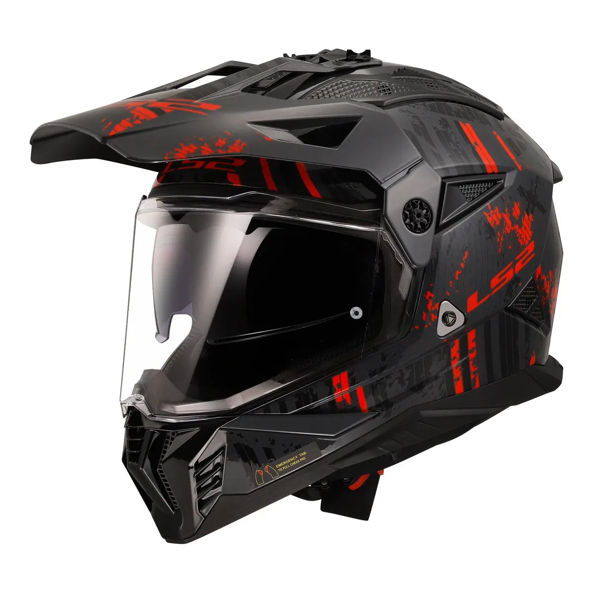 Ls2 Mx702 Pioneer Ii Crazy - Black / Grey / Red 06 1