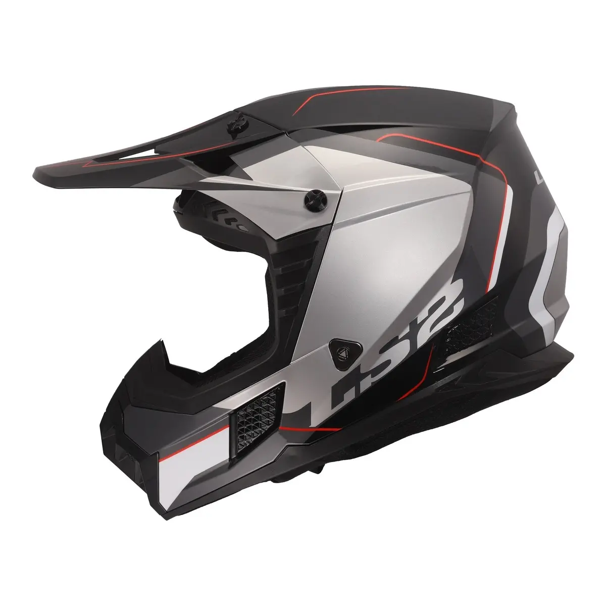 Ls2 Mx706 Coz Arched Helmet - Black / Silver / Titanium 06 1