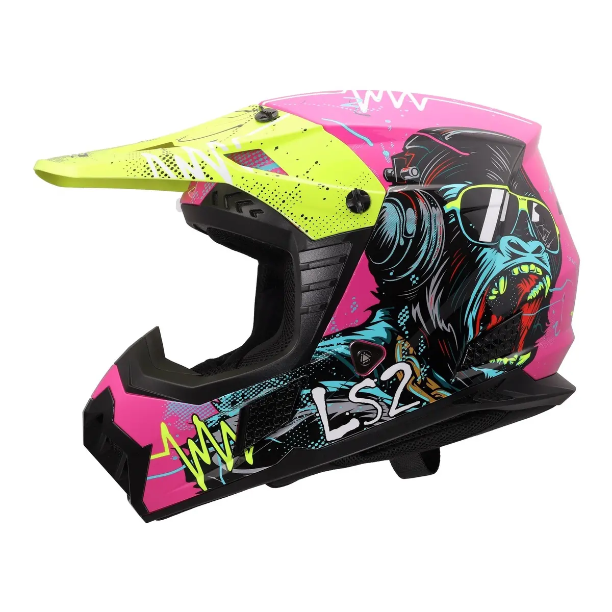 Ls2 Mx706j Coz Junior Gorilla Helmet - Gloss Purple 06 1
