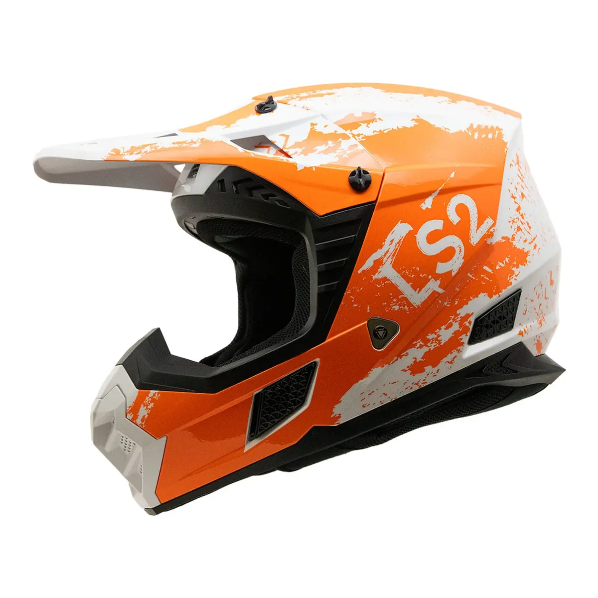 Ls2 Mx706j Coz Hyde Junior Helmet - Orange / White 06 1
