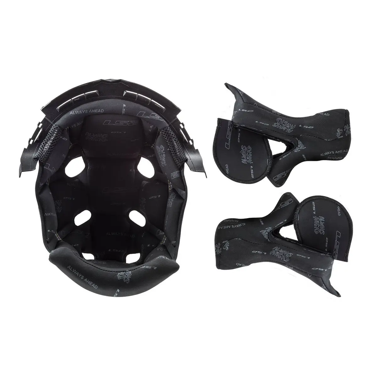 Ls2 Mx470 Subverter Liner / Cheek Pad Set - Black 1