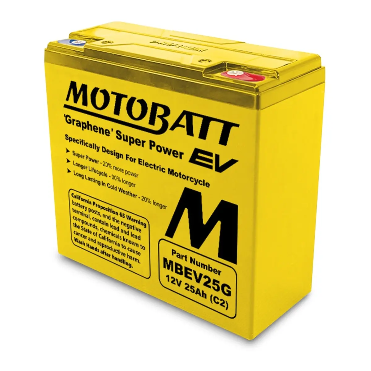 Motobatt Ev Battery - Mbev25g (4Pcs/Ctn) 1