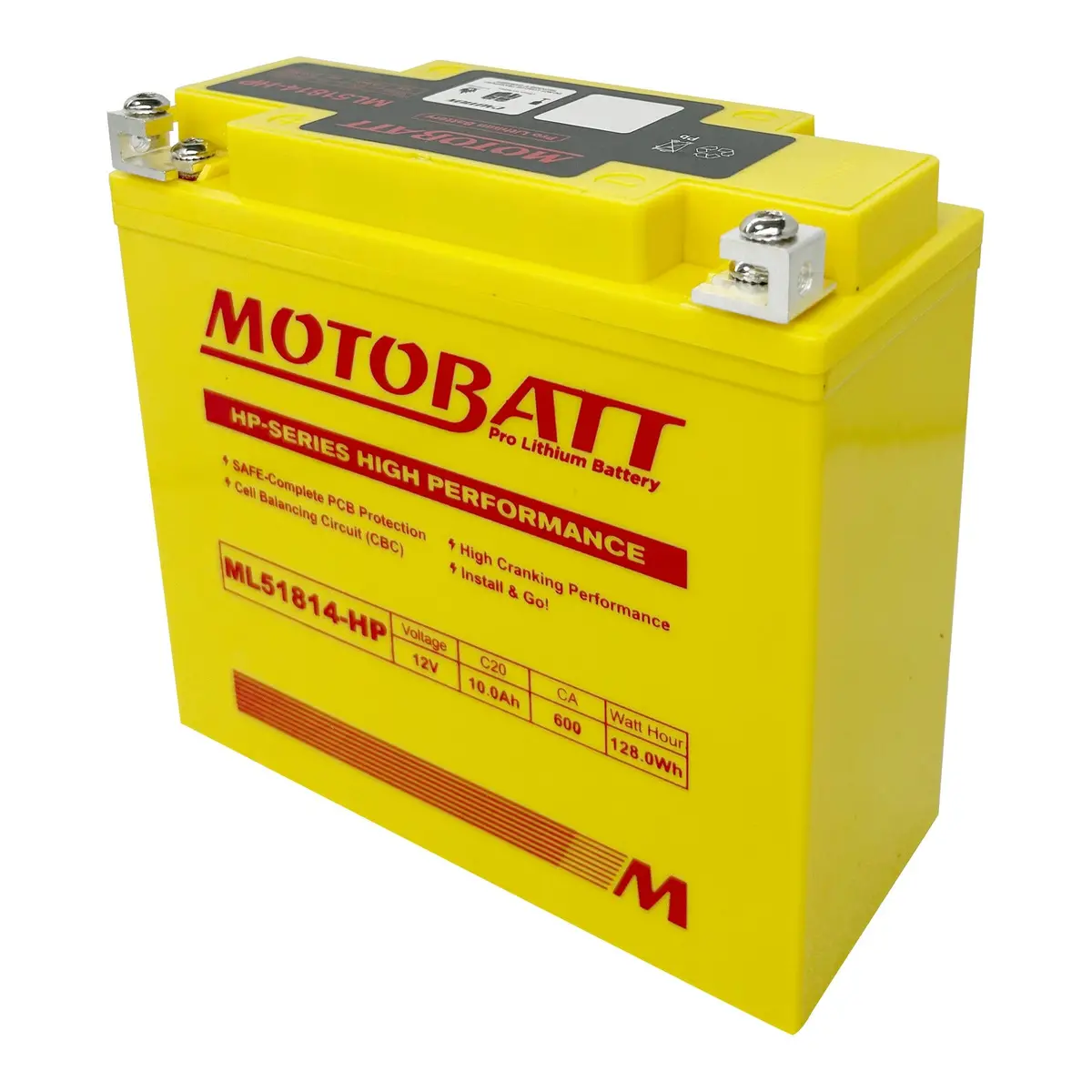 Motobatt Pro Lithium Battery Ml51814-Hp *4 1
