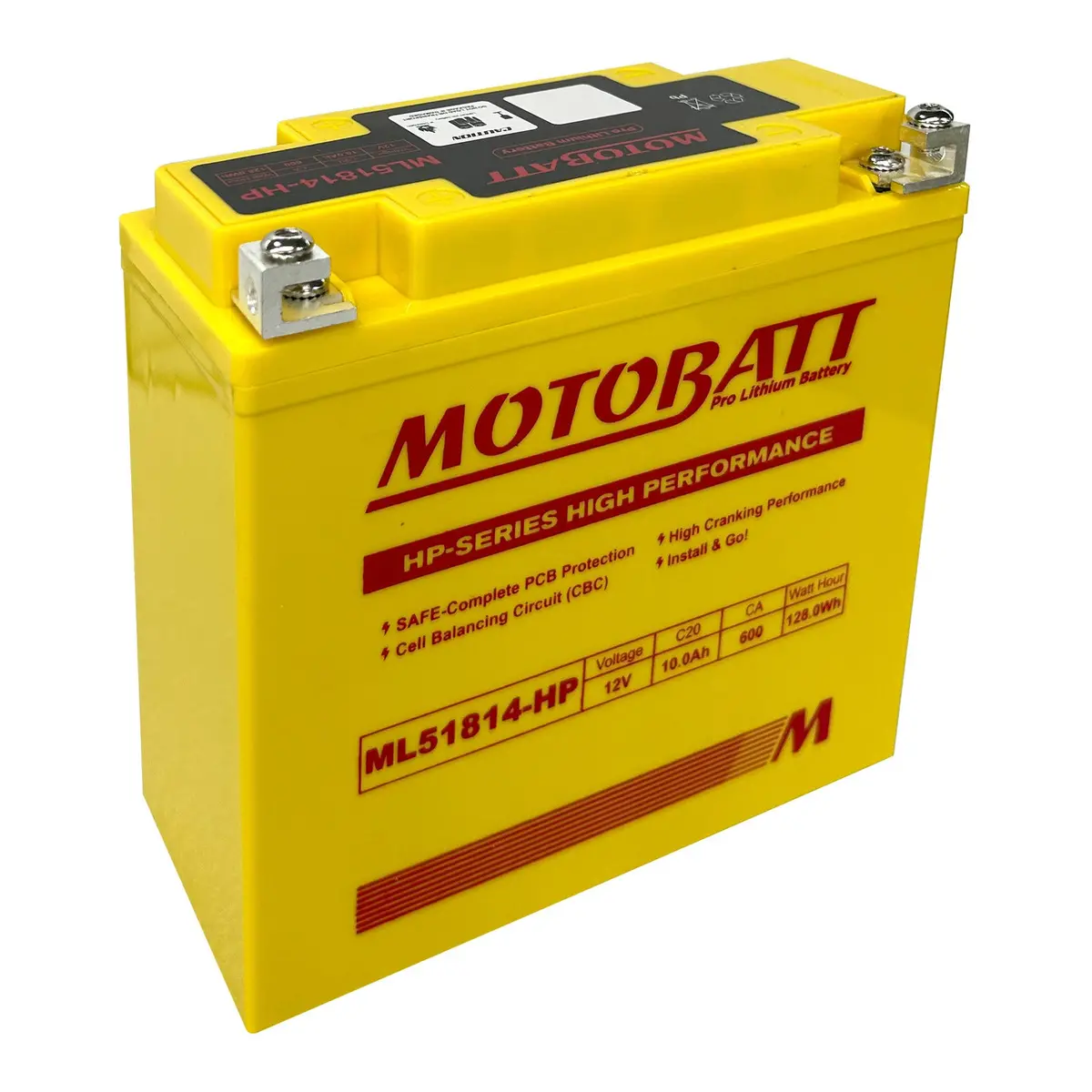 Motobatt Pro Lithium Battery Ml51814-Hp *4 2