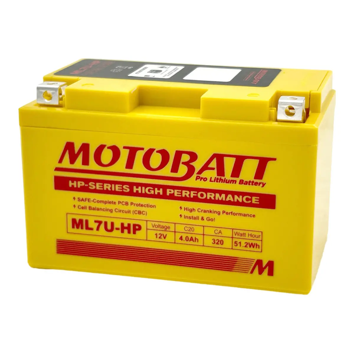 Motobatt Pro Lithium Battery Ml7u-Hp *8 1