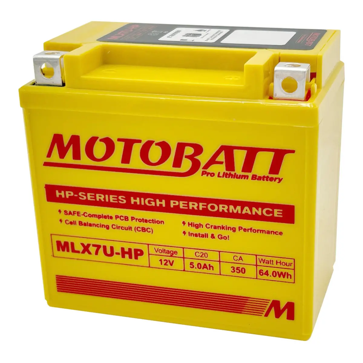 Motobatt Pro Lithium Battery Mlx7u-Hp *8 1