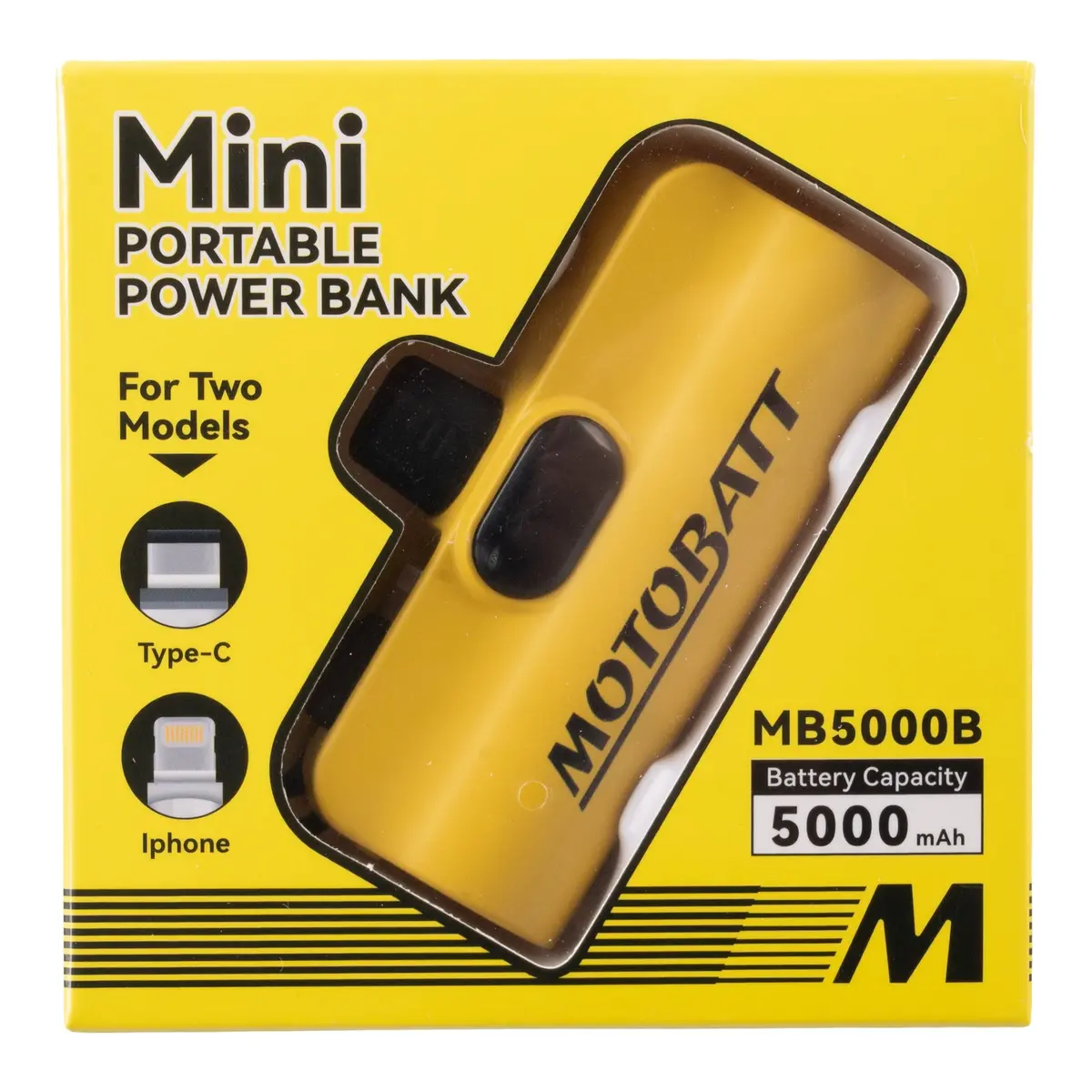 Motobatt Lithium Mini Portable Power Bank 5000Mah 1