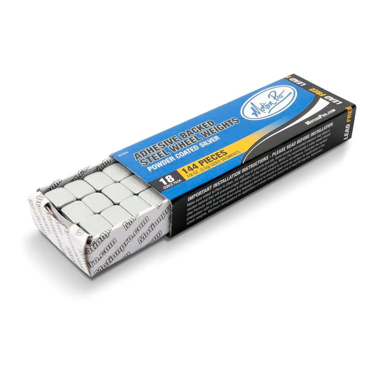 Motion Pro Wheel Weights - Silver 1/8Oz. (18Oz. Box) - Steel 1