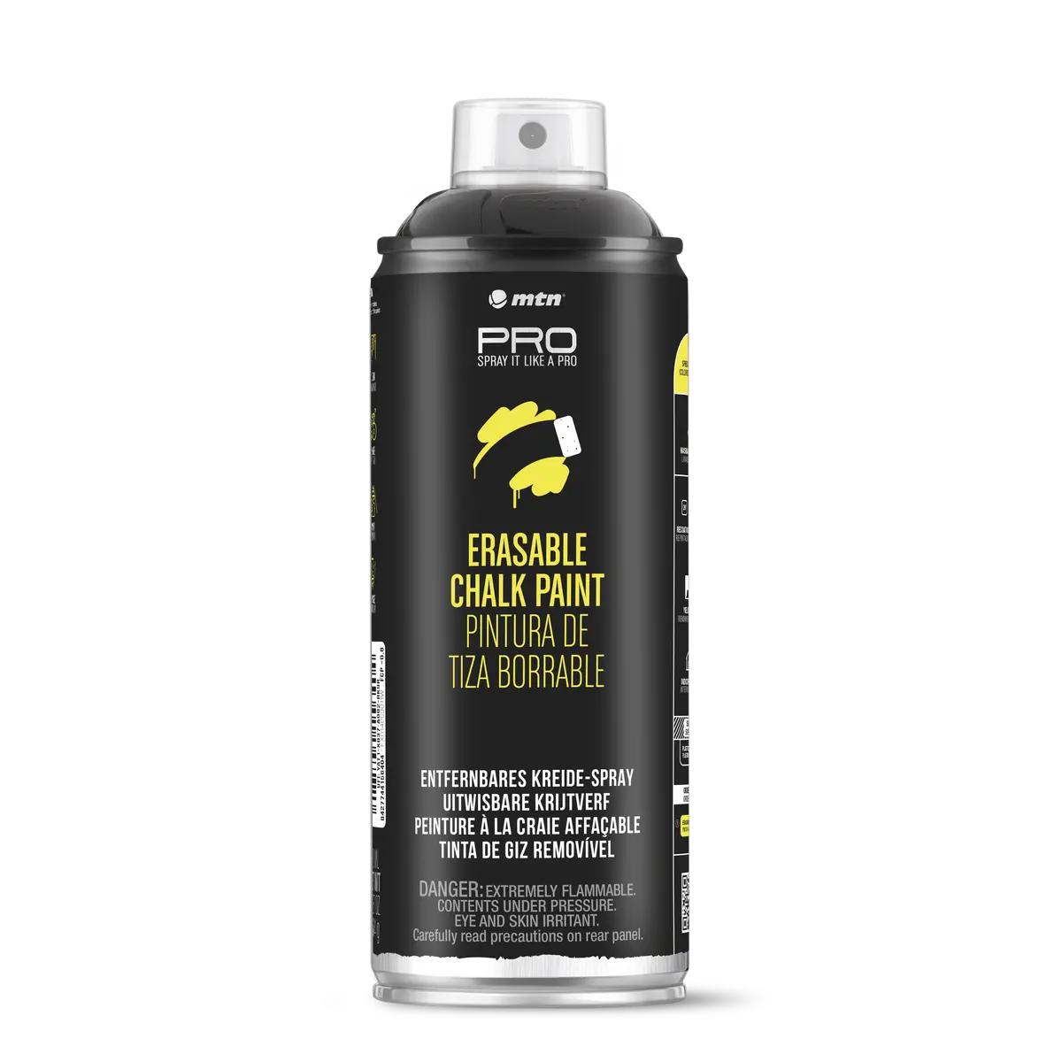 Mtn Pro Spray Paint - Erasable Chalk 400Ml - Black 1