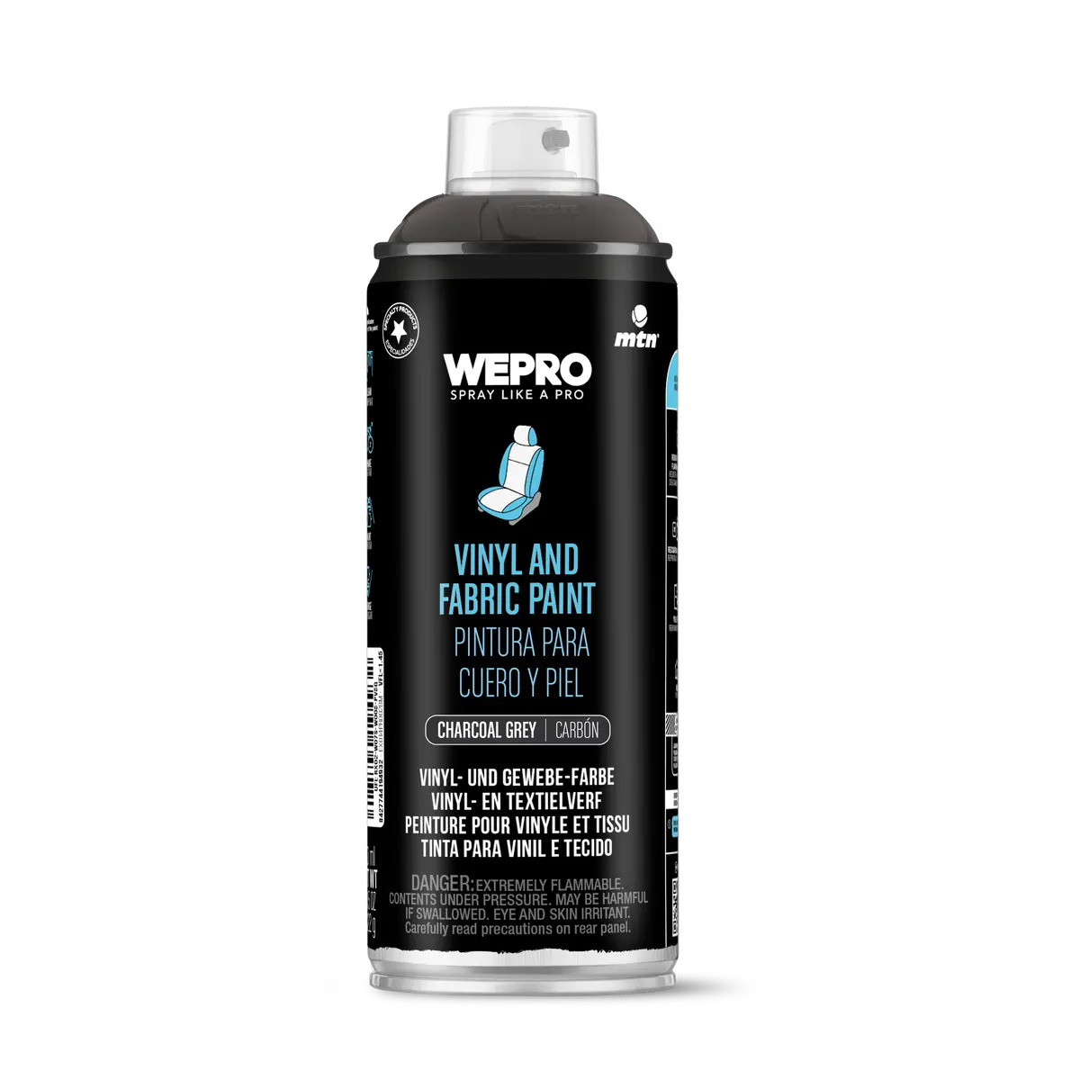 Mtn Wepro Vinyl And Fabric Paint - Charcoal Grey 400Ml 1