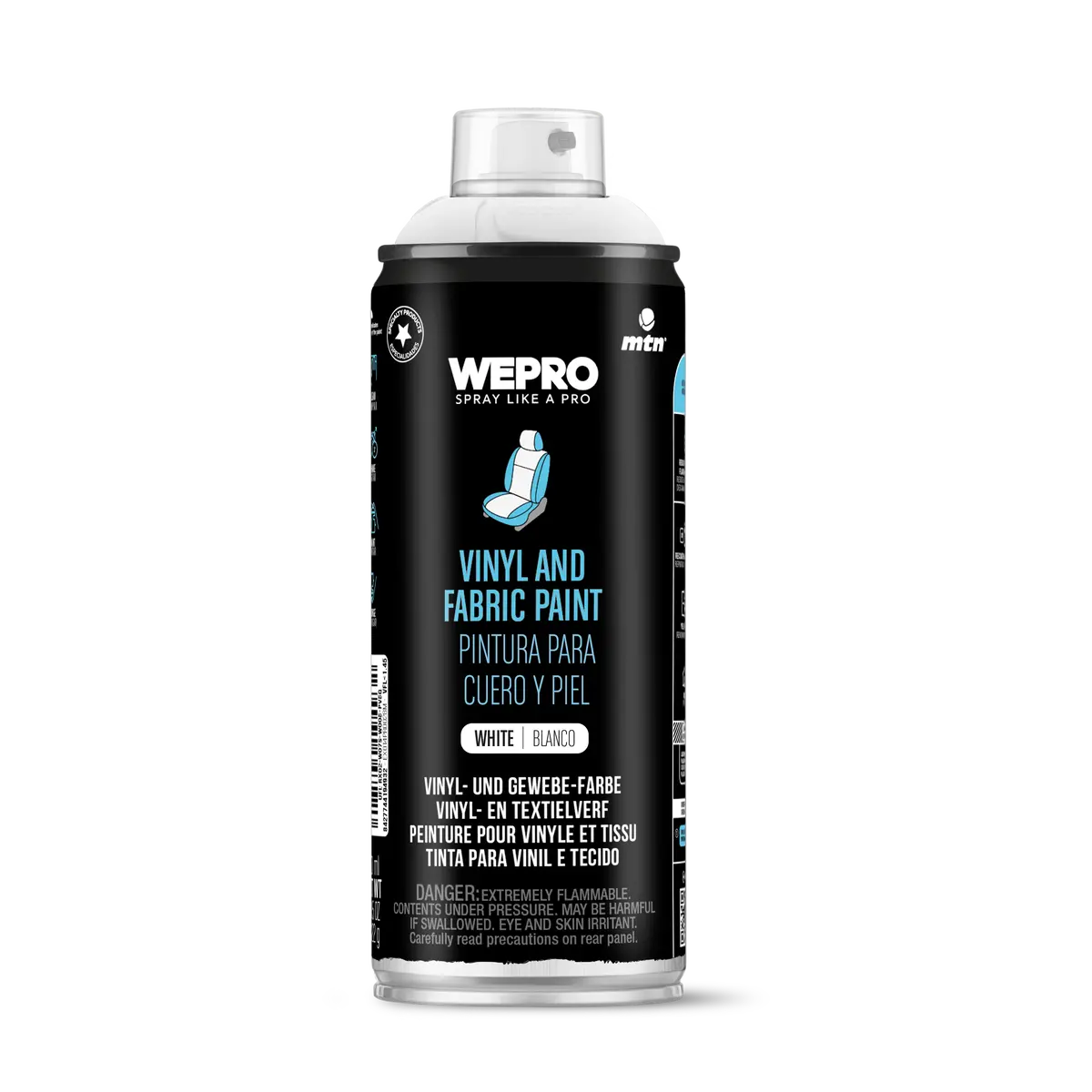 Mtn Wepro Vinyl And Fabric Paint - White 400Ml 1