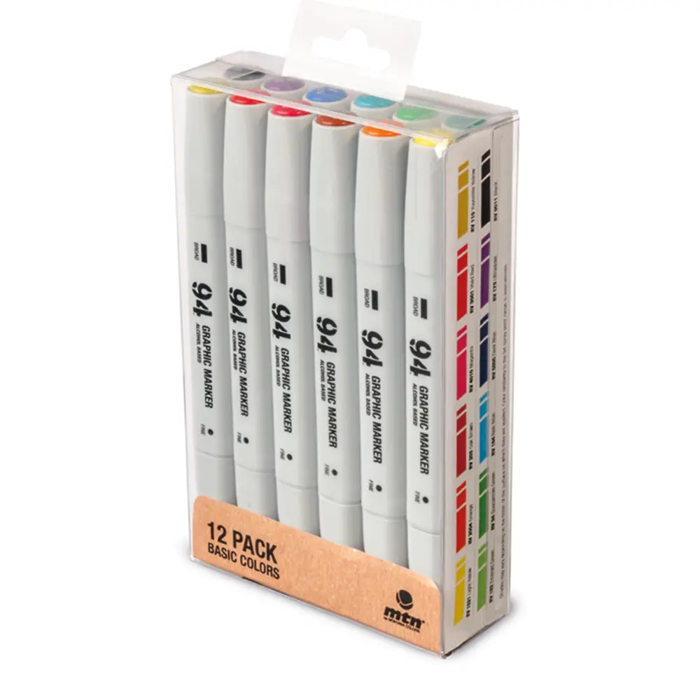 Mtn 94 Graphic Marker 12 Pack - Solid Colors 1