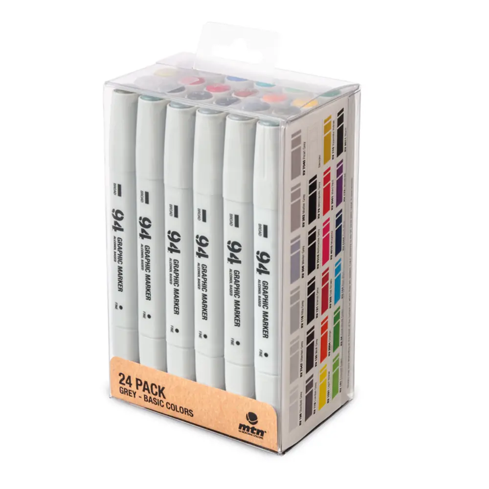Mtn 94 Graphic Marker 24 Pack - Greys/Basics 1