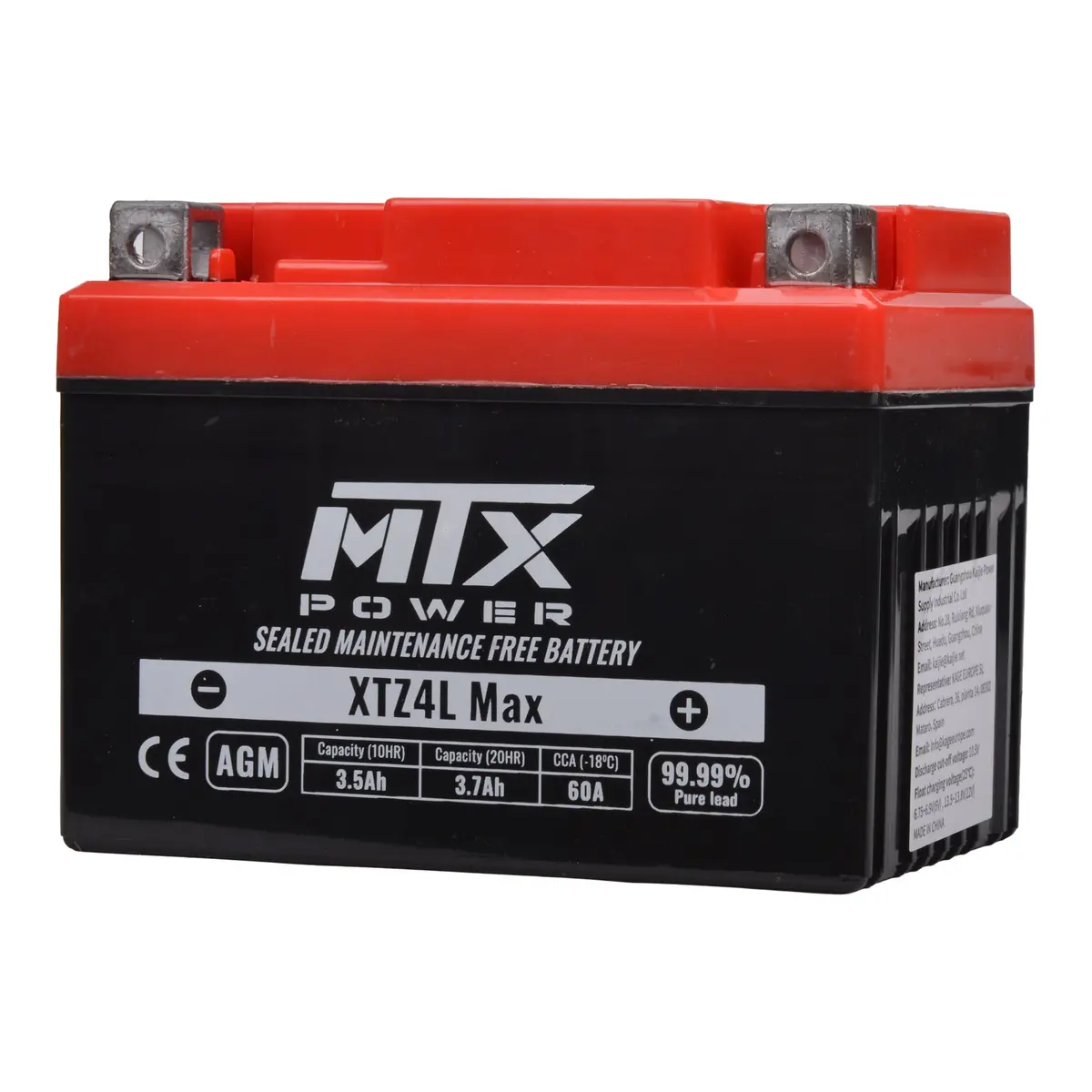 Mtx Power Battery Agm - Xtz4l Max 1