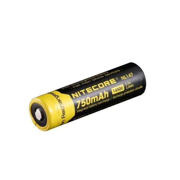 Nitecore Li-Ion Rechargeable 14500 Battery 3.7V 750Mah 1