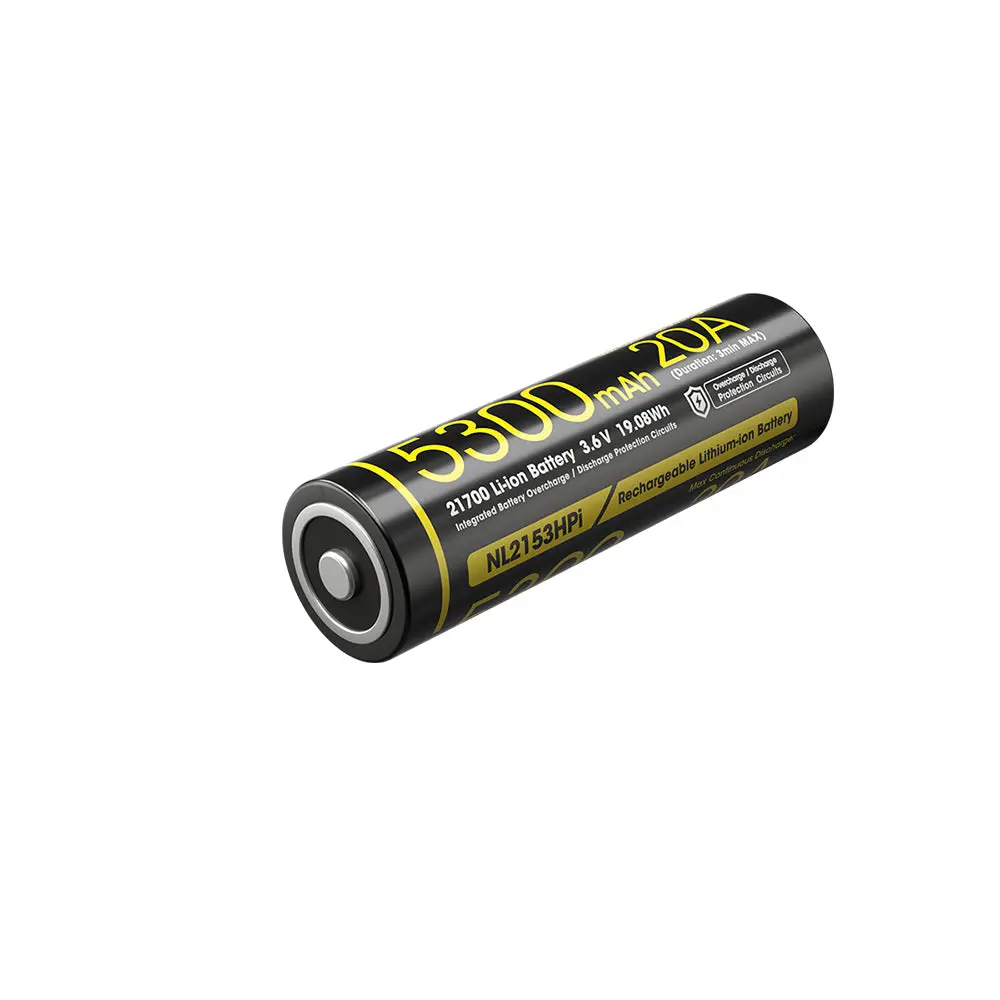 Nitecore Li-Ion Rechargeable 21700 Battery 5300Mah 3.6V 1
