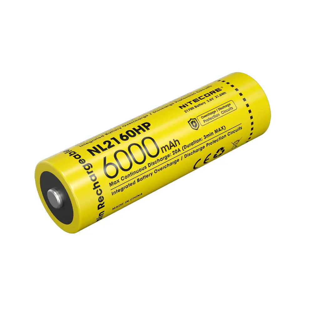 Nitecore Li-Ion Rechargeable 21700 High Drain Battery 6000Mah 3.6V 1