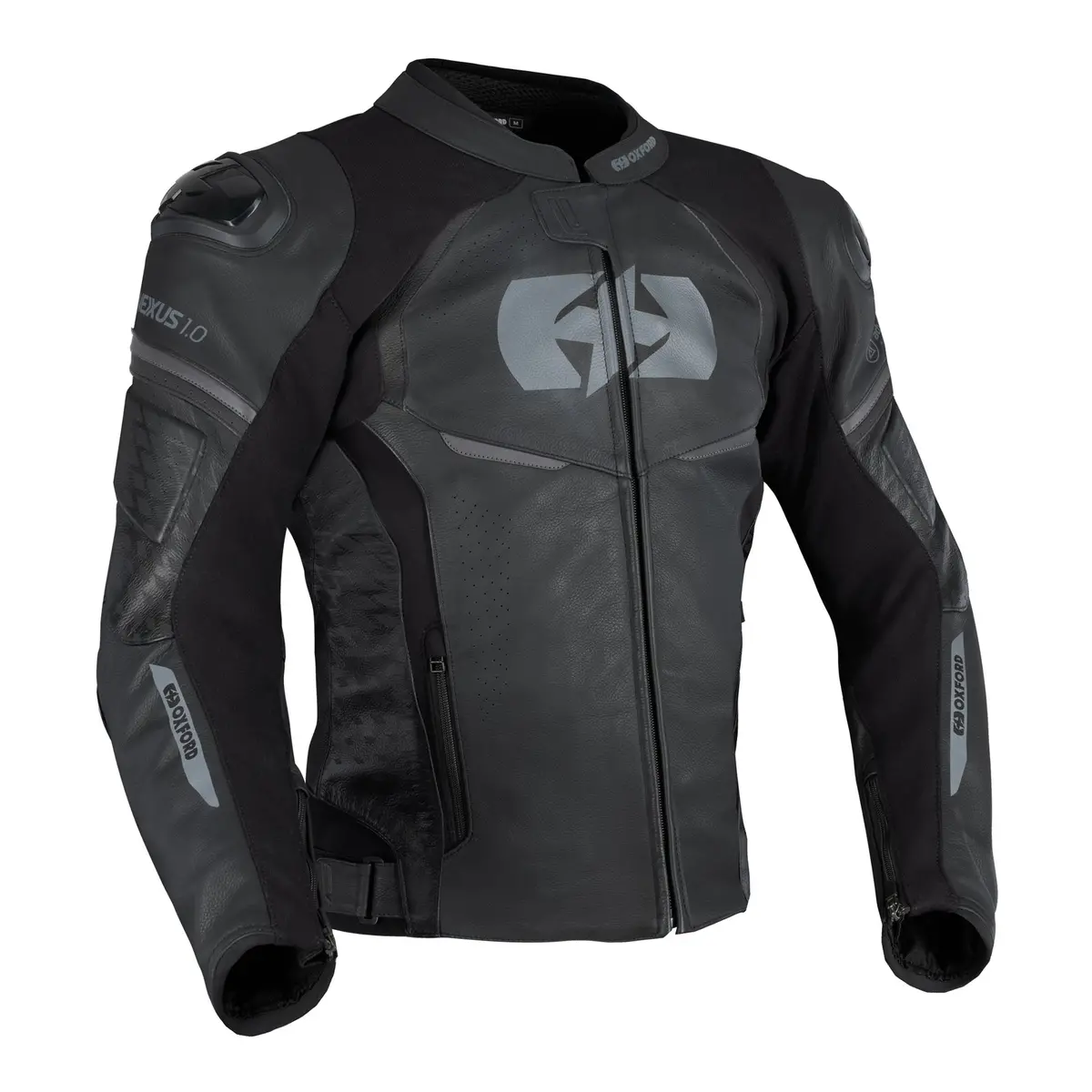 Oxford Nexus 1.0 Leather Men's Jacket - Stealth Black 1