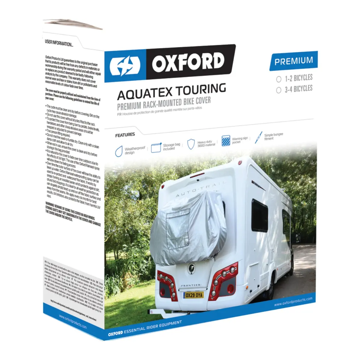 Oxford Aquatex Touring Premium Bike Cover For 3-4 Bikes 1