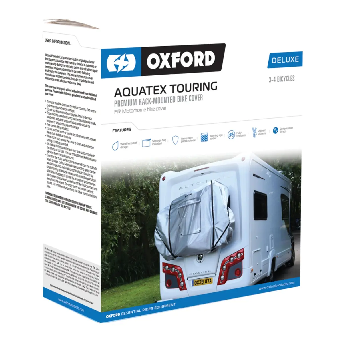 Oxford Aquatex Touring Deluxe Bike Cover For 1-2 Bikes 1