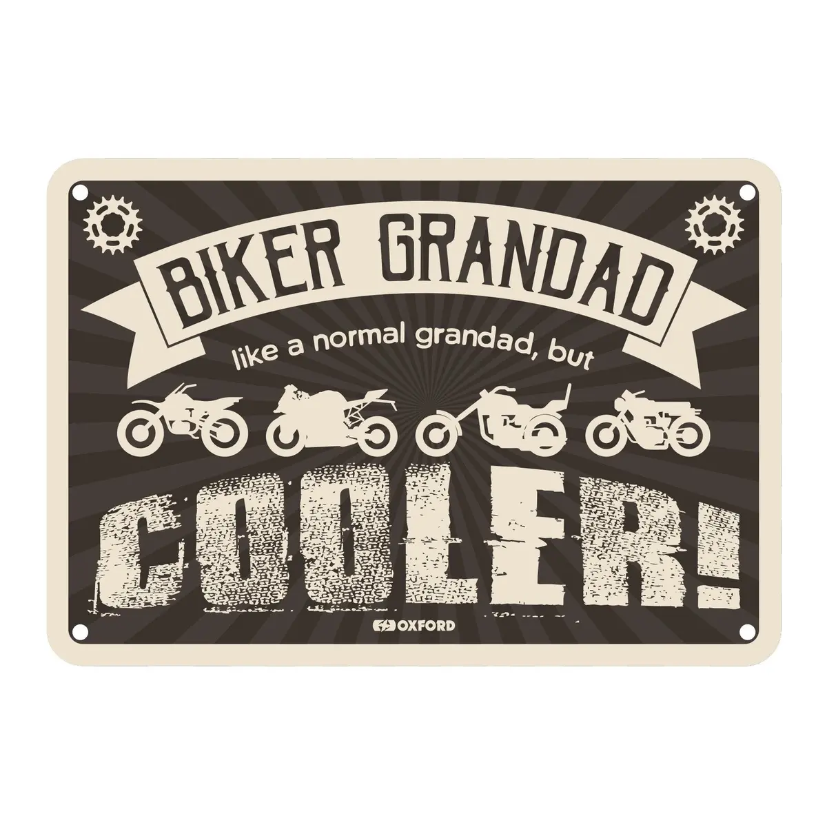 Oxford Garage Metal Sign: "Biker Grandad Cooler" 1