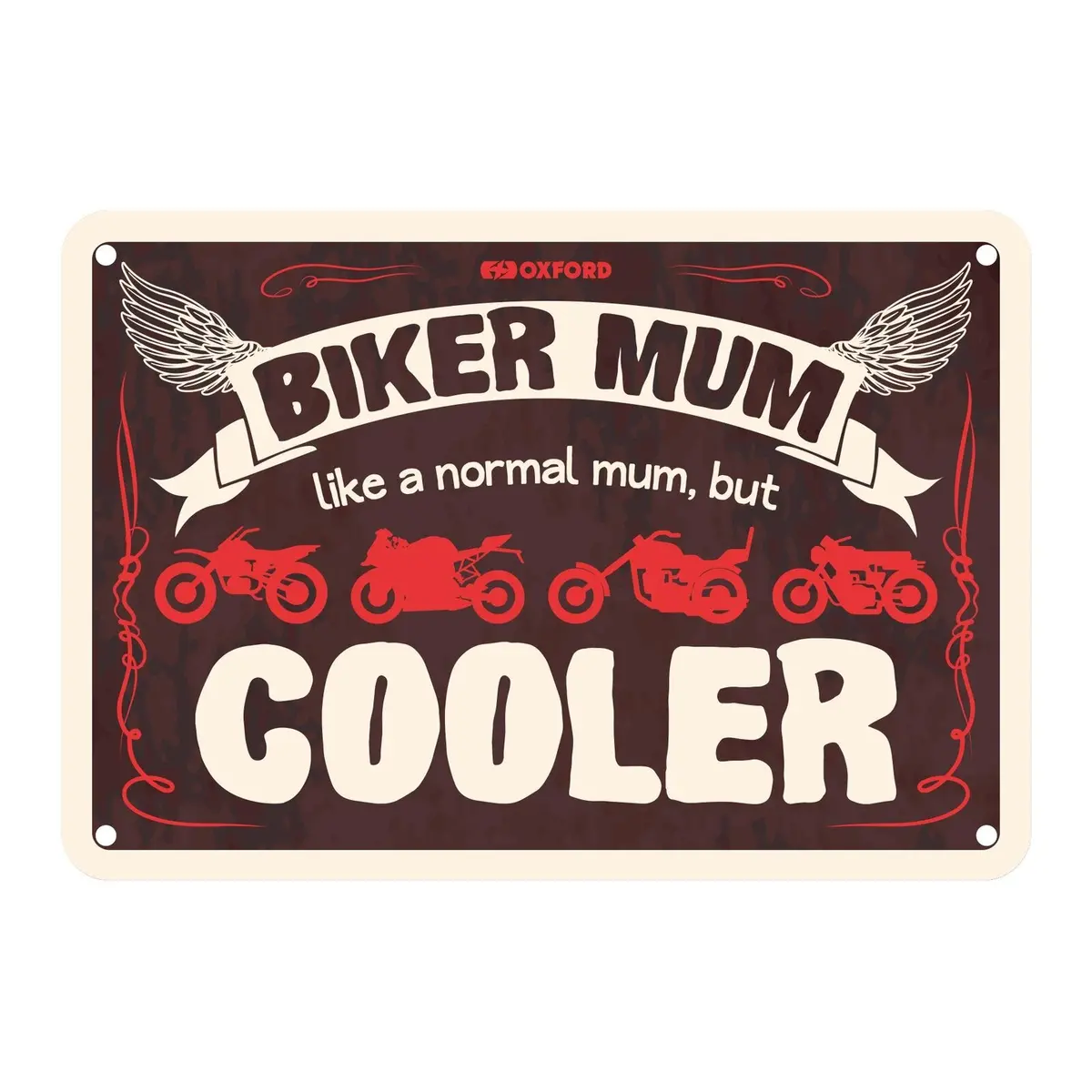 Oxford Garage Metal Sign: "Biker Mum Cooler" 1