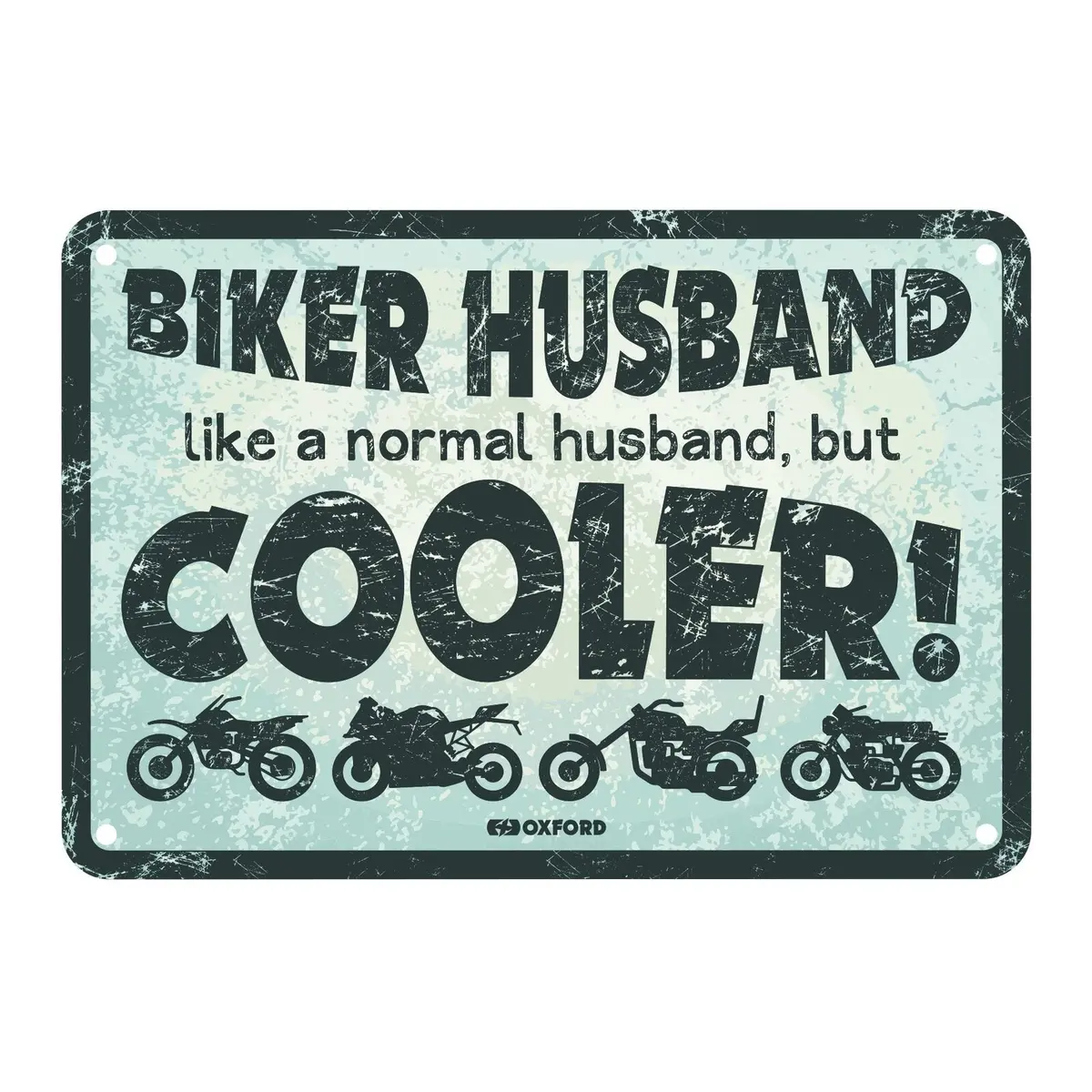Oxford Garage Metal Sign: "Biker Husband Cooler" 1