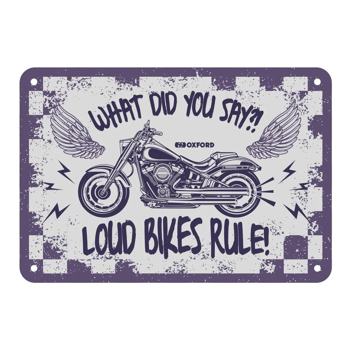 Oxford Garage Metal Sign: "What Did You Say" 1